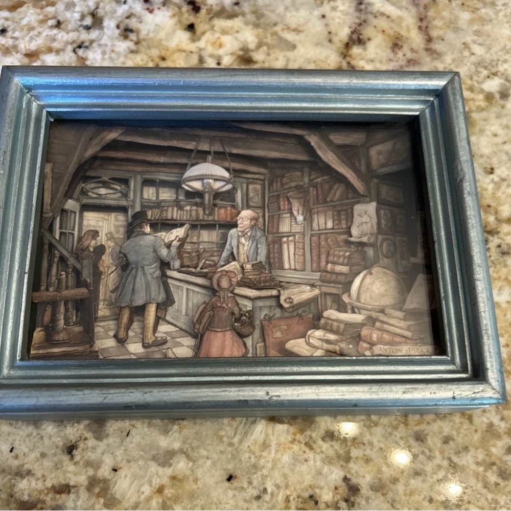 Anton Pieck 3D Framed Art “The Bookshop”